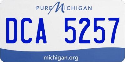 MI license plate DCA5257