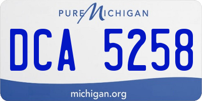 MI license plate DCA5258