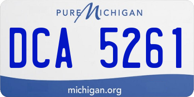 MI license plate DCA5261