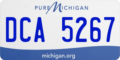 MI license plate DCA5267