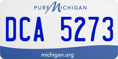 MI license plate DCA5273