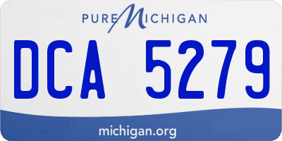 MI license plate DCA5279