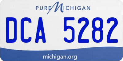 MI license plate DCA5282