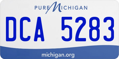 MI license plate DCA5283