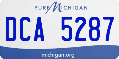 MI license plate DCA5287