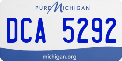 MI license plate DCA5292