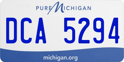 MI license plate DCA5294