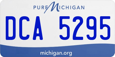 MI license plate DCA5295