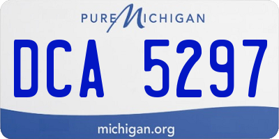 MI license plate DCA5297