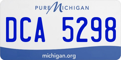 MI license plate DCA5298