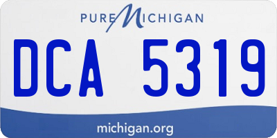 MI license plate DCA5319