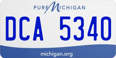 MI license plate DCA5340