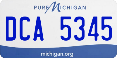 MI license plate DCA5345
