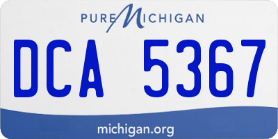 MI license plate DCA5367
