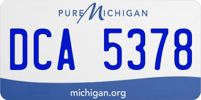 MI license plate DCA5378