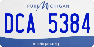MI license plate DCA5384