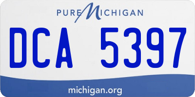 MI license plate DCA5397