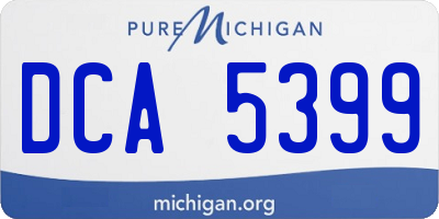 MI license plate DCA5399