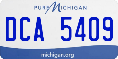 MI license plate DCA5409