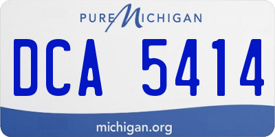 MI license plate DCA5414