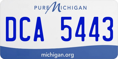 MI license plate DCA5443
