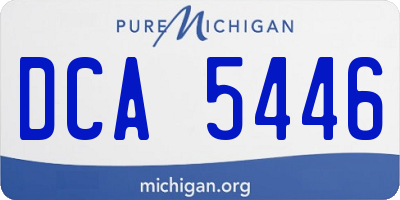 MI license plate DCA5446