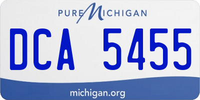 MI license plate DCA5455