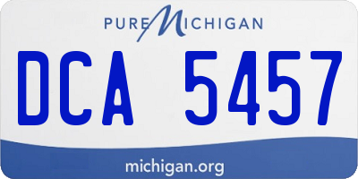 MI license plate DCA5457