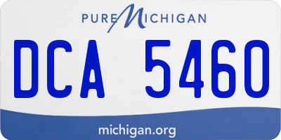 MI license plate DCA5460