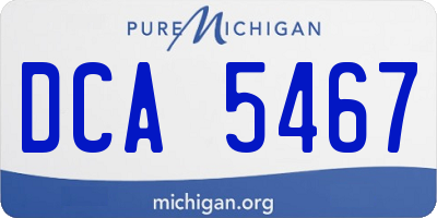 MI license plate DCA5467