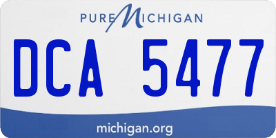 MI license plate DCA5477