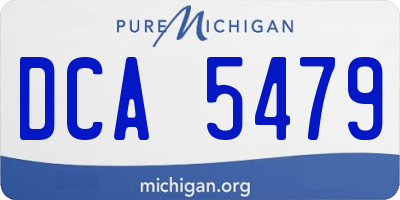MI license plate DCA5479