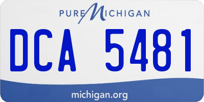 MI license plate DCA5481