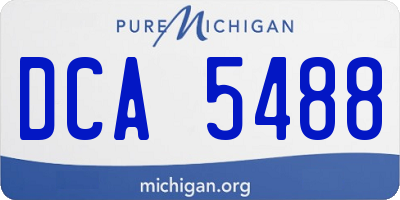 MI license plate DCA5488