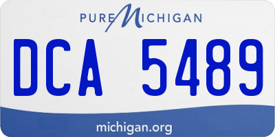 MI license plate DCA5489