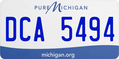 MI license plate DCA5494