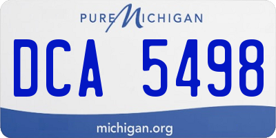 MI license plate DCA5498