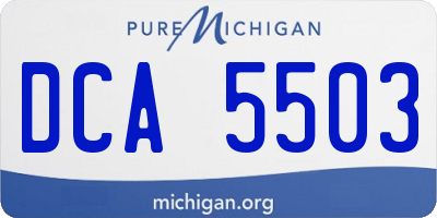 MI license plate DCA5503