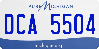 MI license plate DCA5504