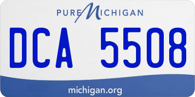 MI license plate DCA5508