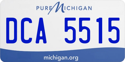 MI license plate DCA5515