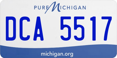 MI license plate DCA5517