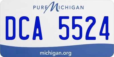 MI license plate DCA5524