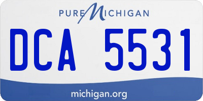 MI license plate DCA5531
