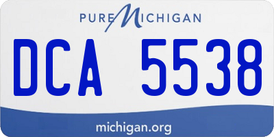 MI license plate DCA5538