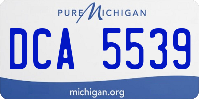MI license plate DCA5539