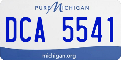 MI license plate DCA5541