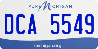MI license plate DCA5549