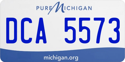 MI license plate DCA5573