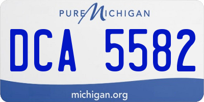 MI license plate DCA5582